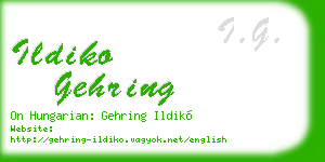 ildiko gehring business card