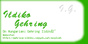 ildiko gehring business card